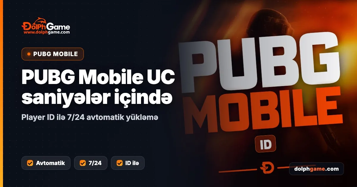 PUBG Mobile UC indi saniyələr içində — ID ilə 7/24 avtomatik yükləmə